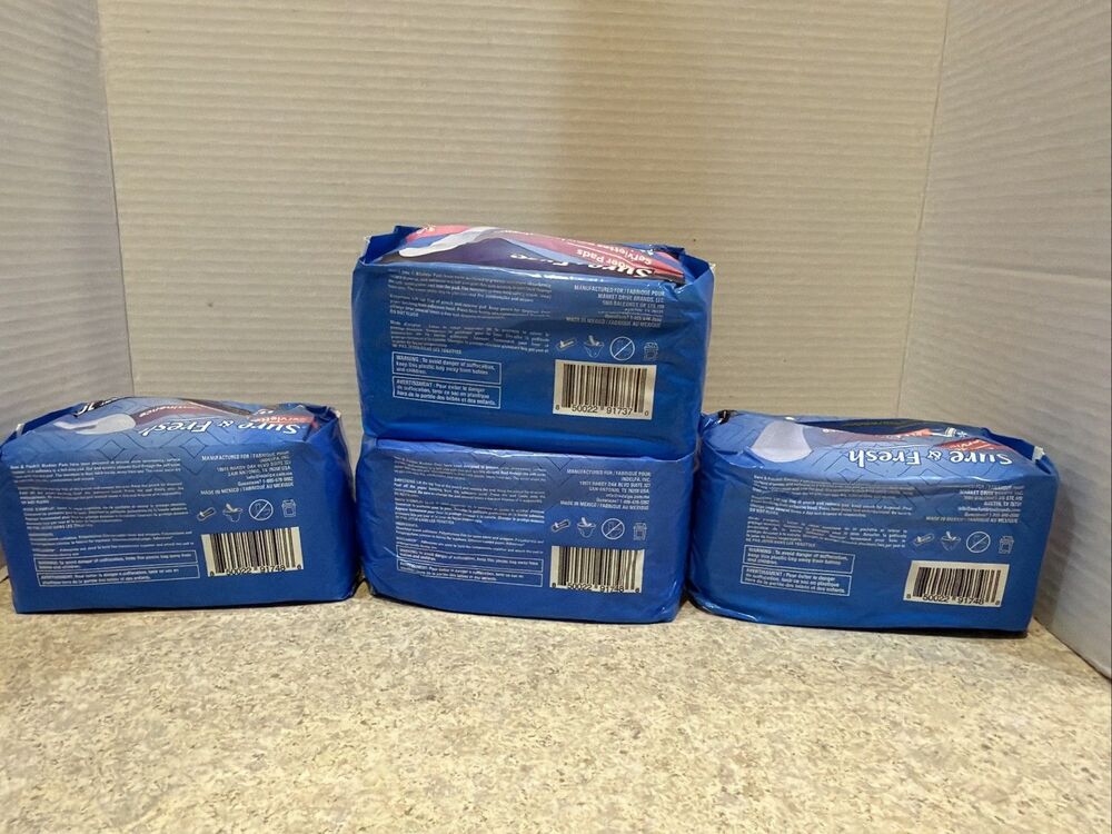 SET OF 4 Sure & Fresh Bladder Pads Regular Unscented 10CT FREE SHIPPING!!! - Picture 4 of 7